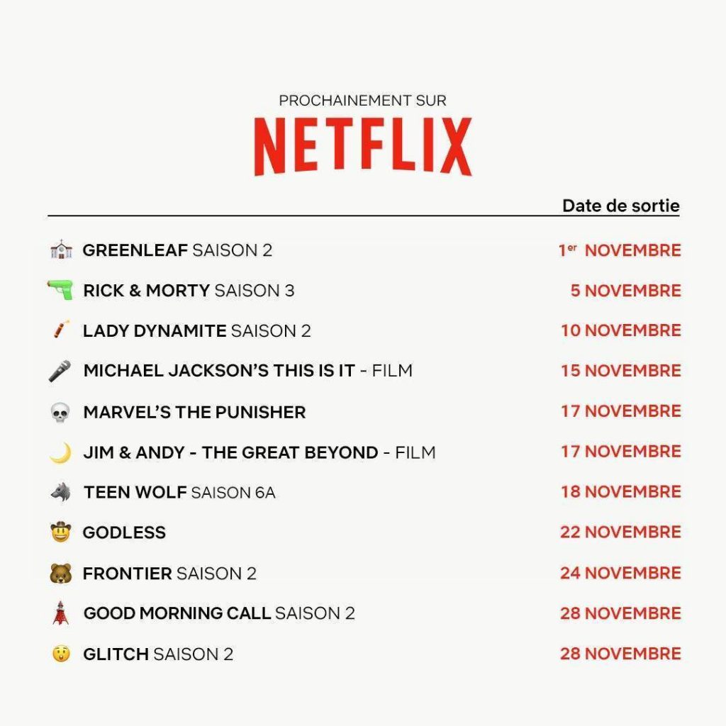 Netflix Etes Vous Prêt Sortie De Novembre Annoncées SÉries Films Conciergerie Du Geek 7709